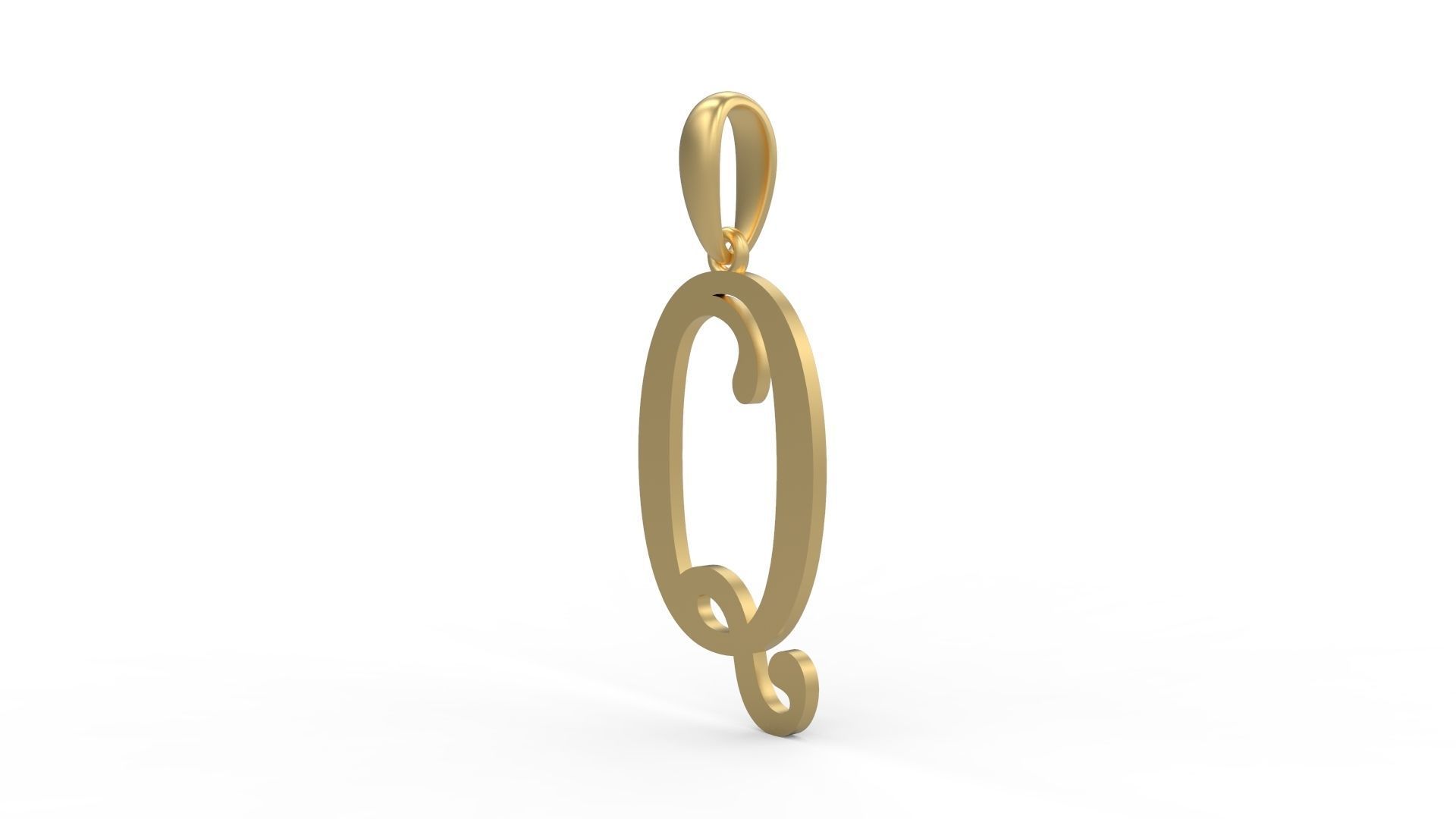 Initial Letters Pendant Storybook Ending Q 3D print model_1