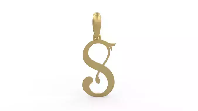 Initial Letters Pendant Storybook Ending S 3D print model