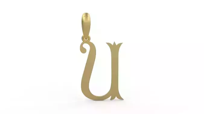 Initial Letters Pendant Storybook Ending U