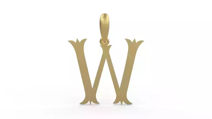 Initial Letters Pendant Storybook Ending W