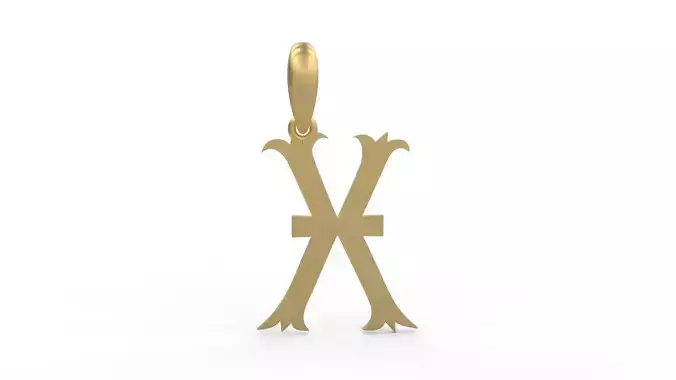 Initial Letters Pendant Storybook Ending X 3D print model