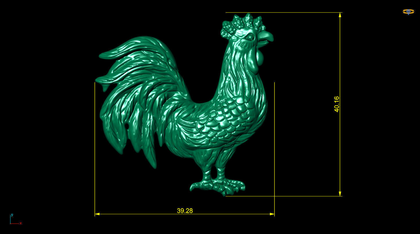 chicken 3d printed model 3D print model_1