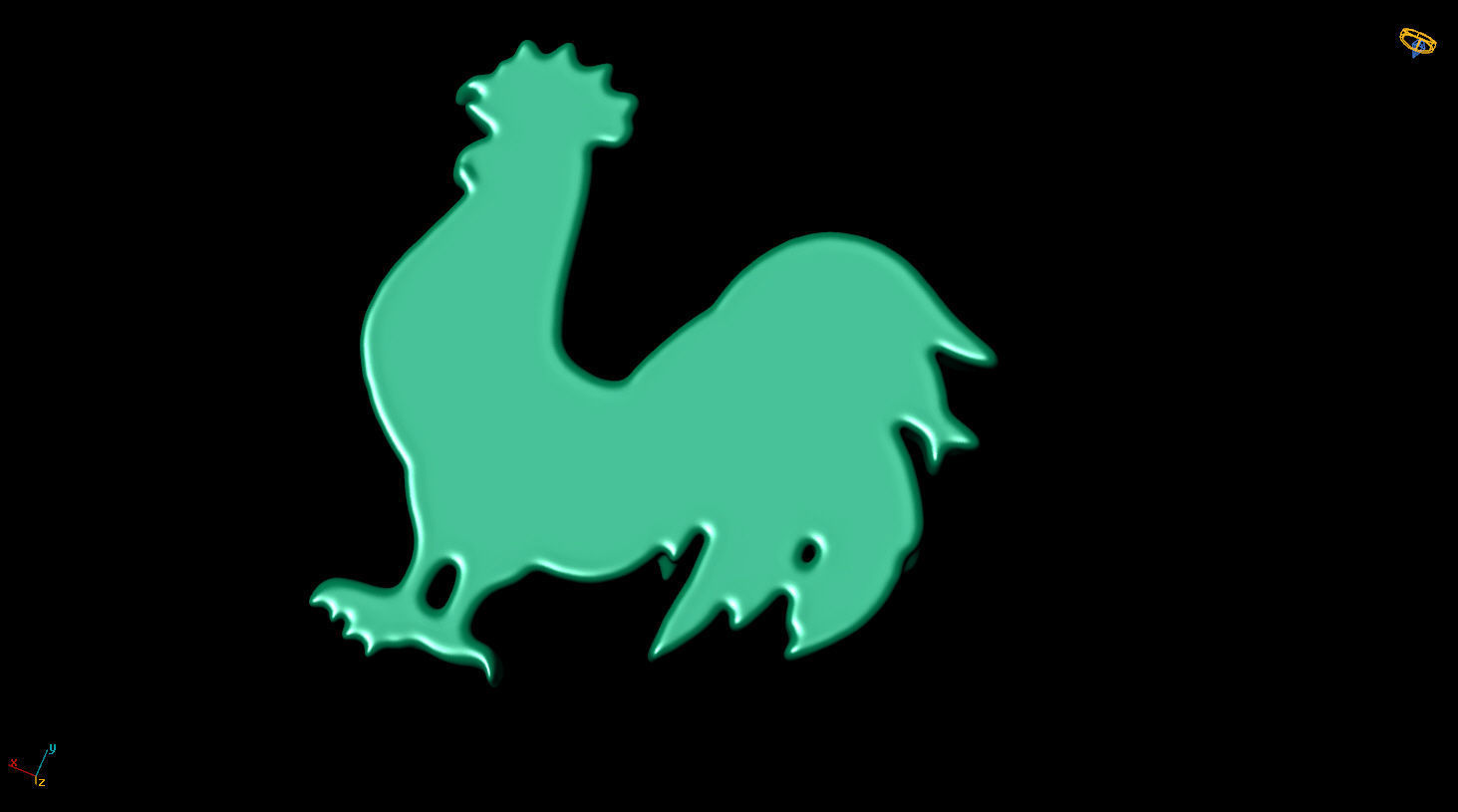 chicken 3d printed model 3D print model_3