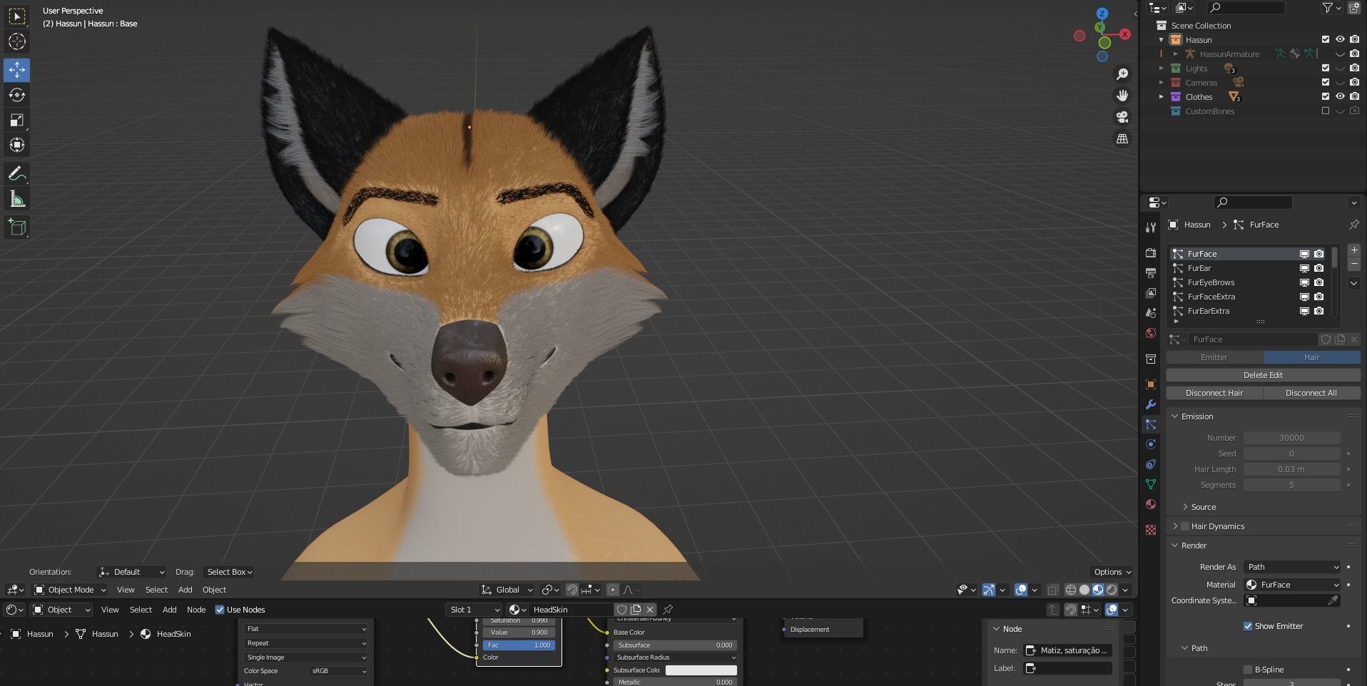 Hassun Anthro Fox 3D model_86