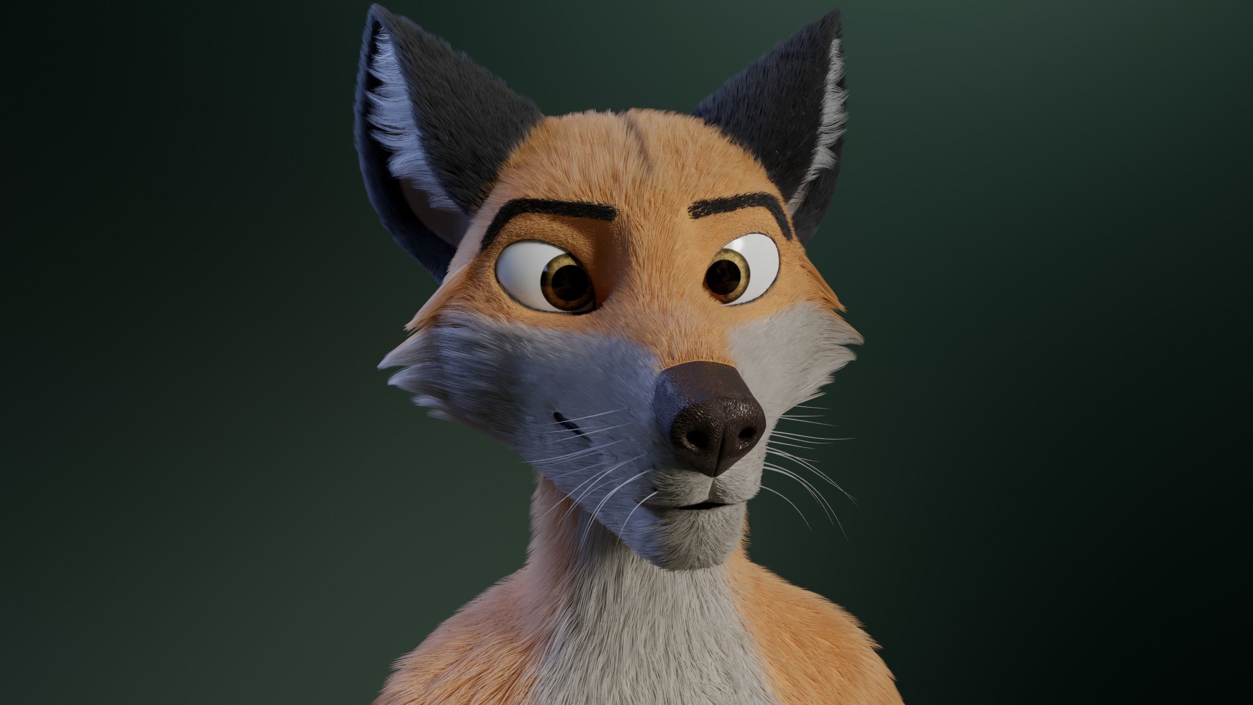 Hassun Anthro Fox 3D model_2