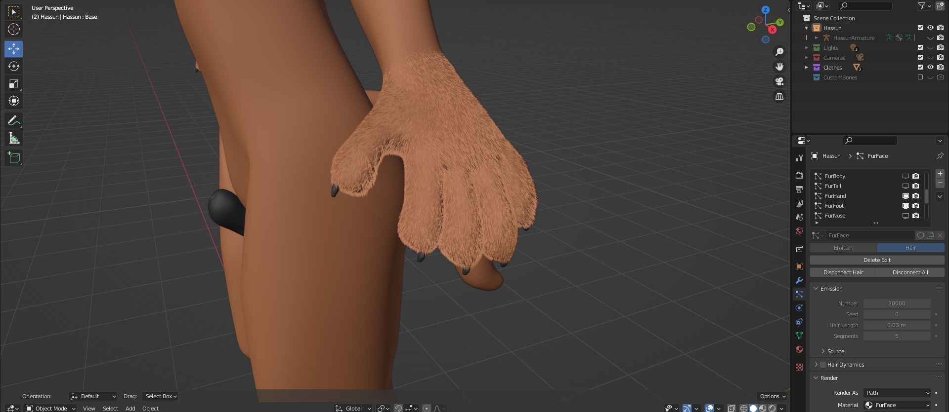 Hassun Anthro Fox 3D model_90