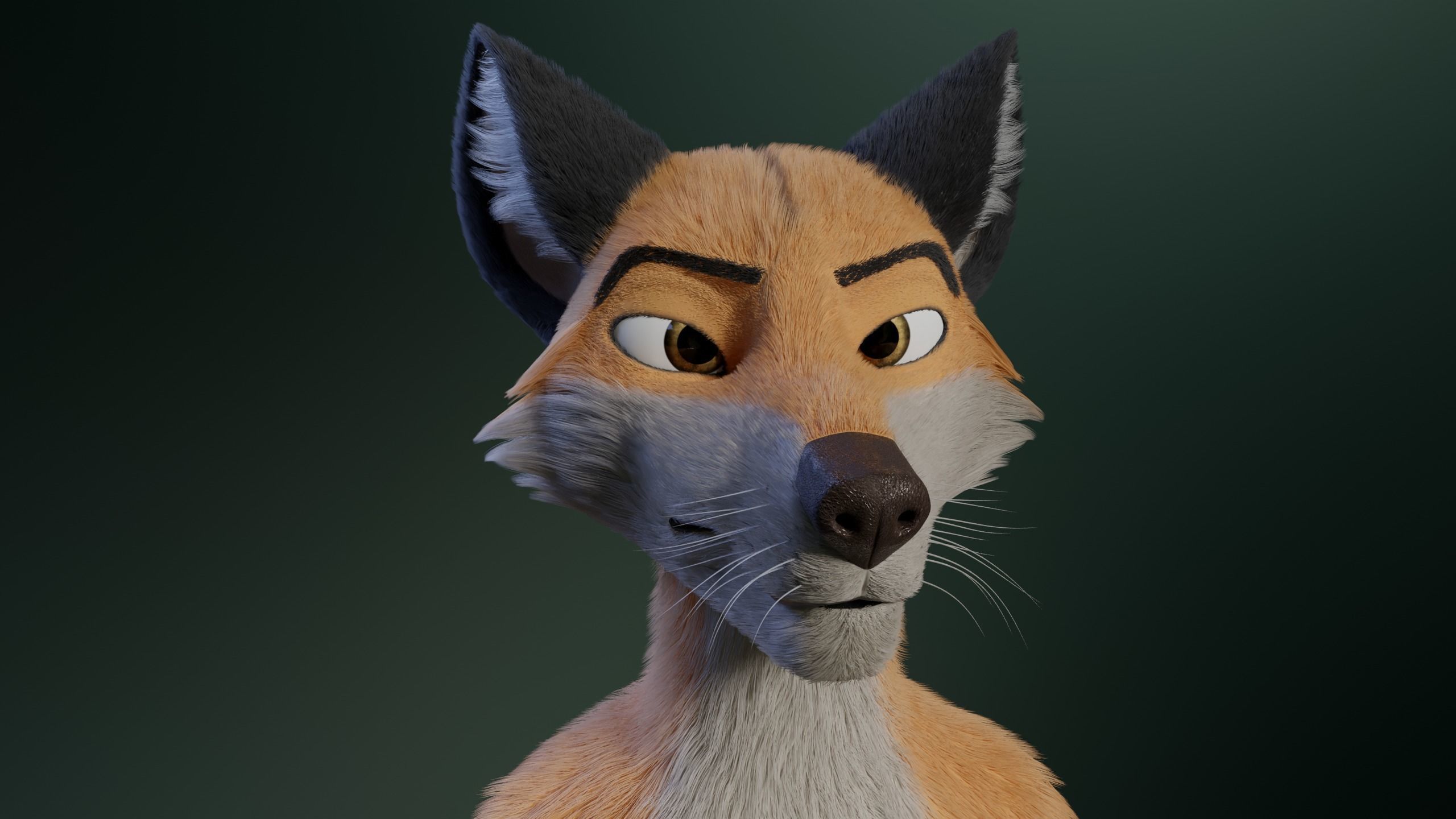 Hassun Anthro Fox 3D model_32