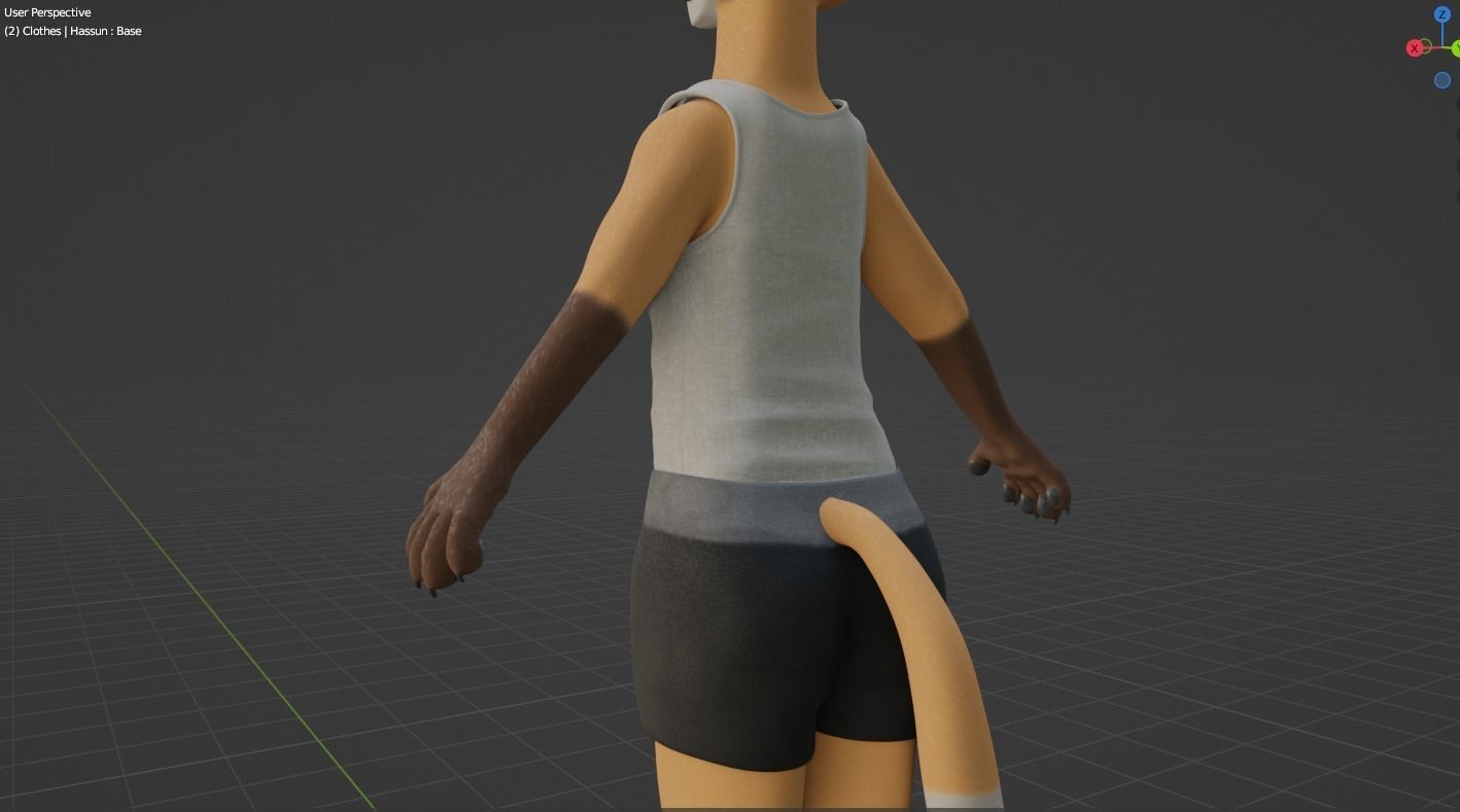 Hassun Anthro Fox 3D model_74