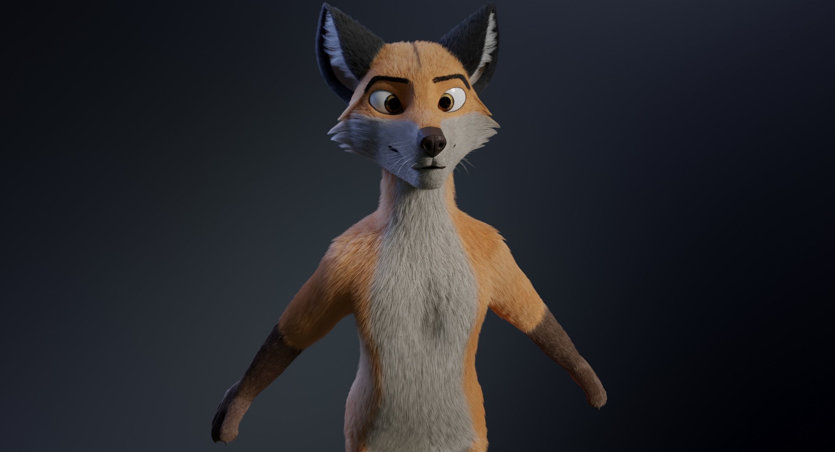 Hassun Anthro Fox 3D model_6