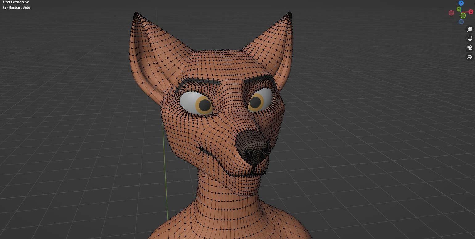 Hassun Anthro Fox 3D model_57