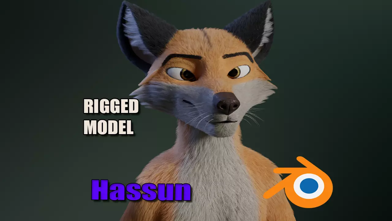 Hassun Anthro Fox 3D model_0