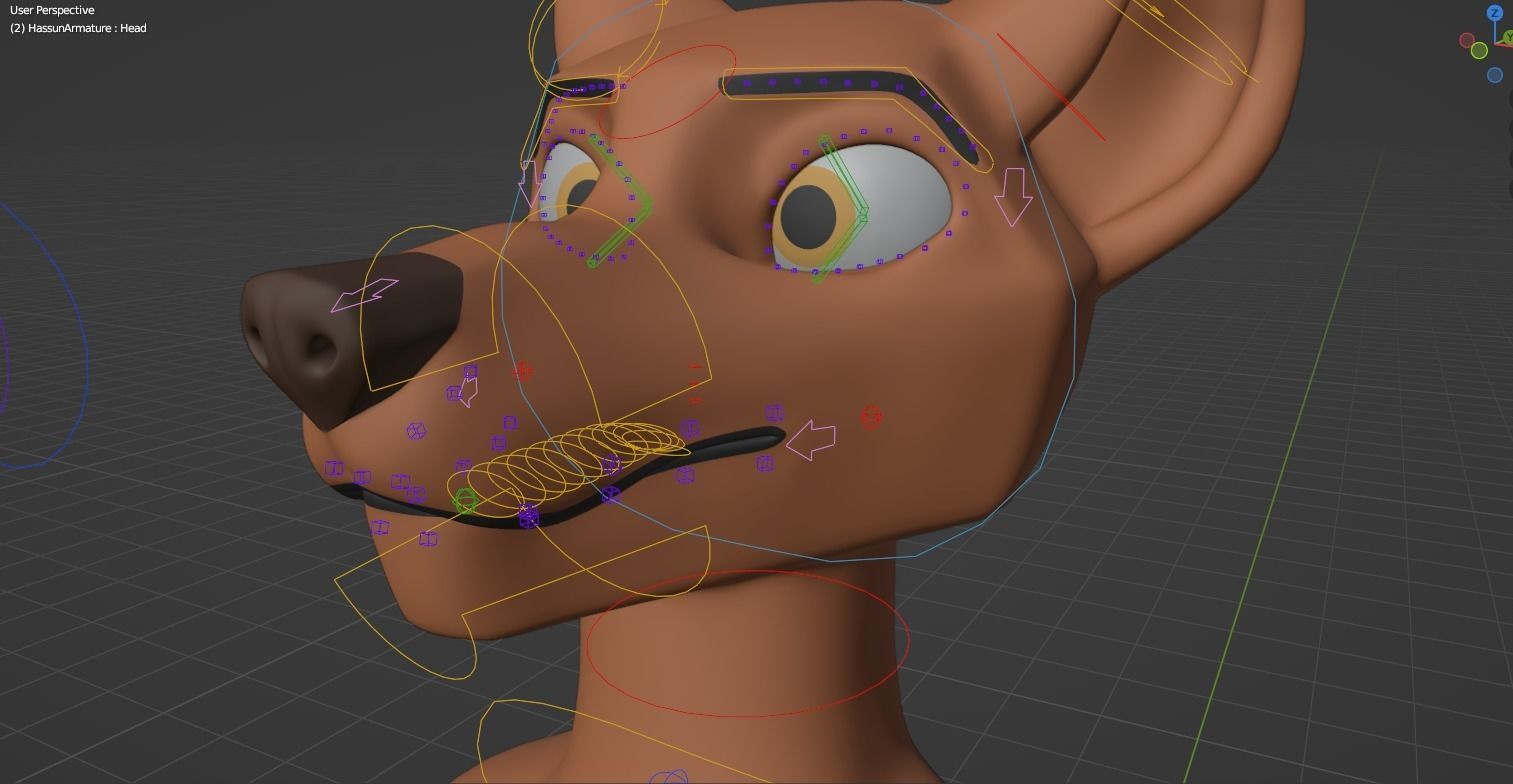 Hassun Anthro Fox 3D model_46