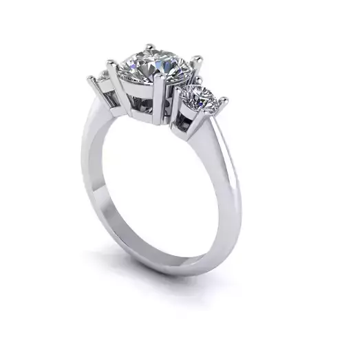 Fred Cassirer Three Stone Diamond Ring