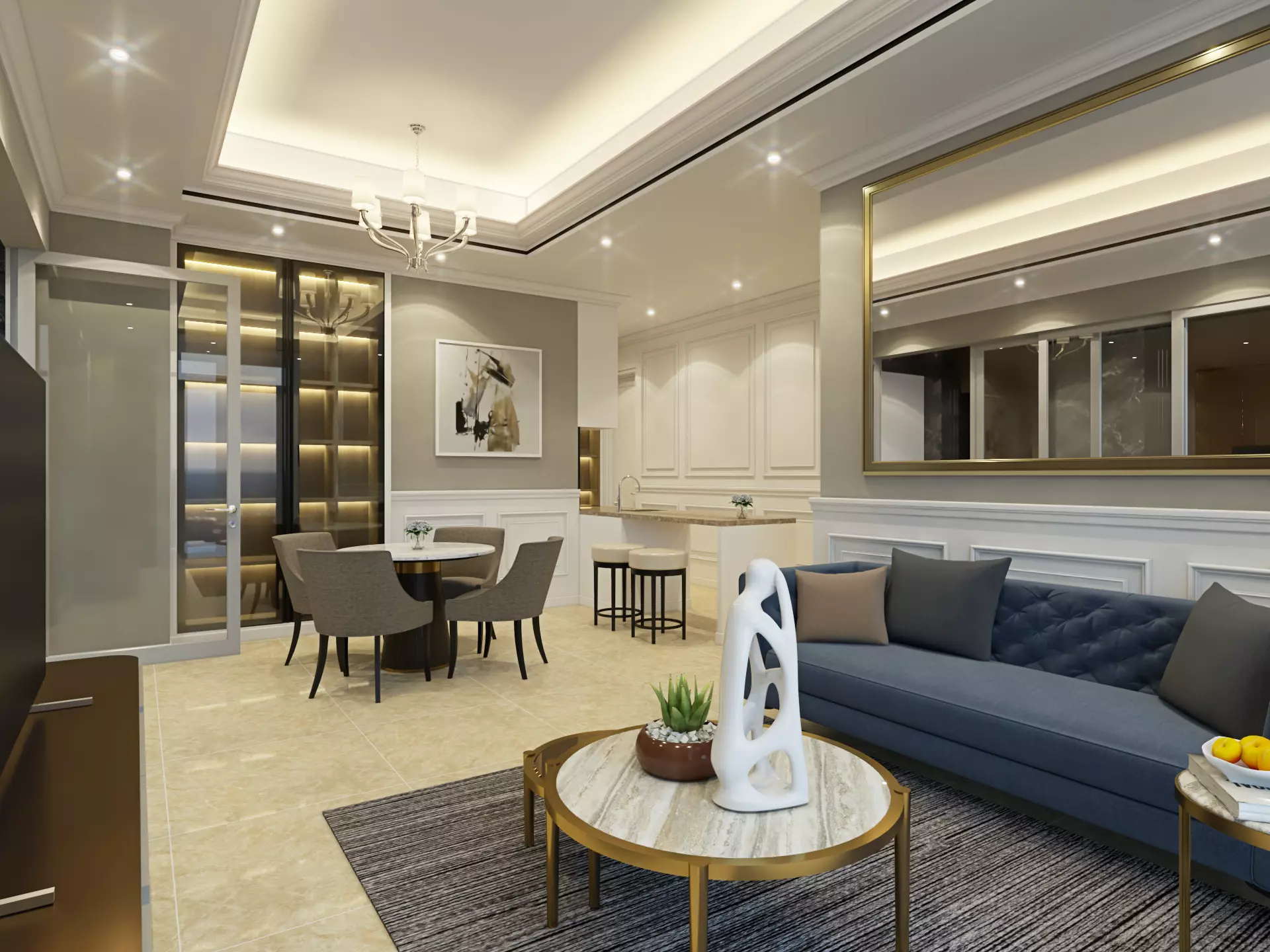 Design Living Apartment 3D model