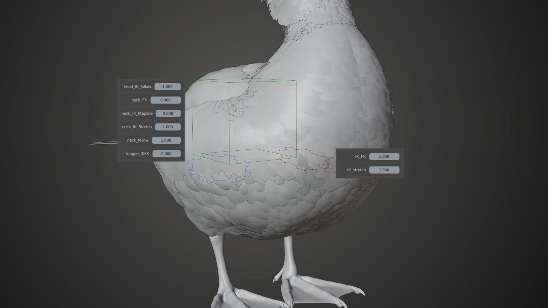 Mandarin Duck Female Animated VFX Grace 3D model_17
