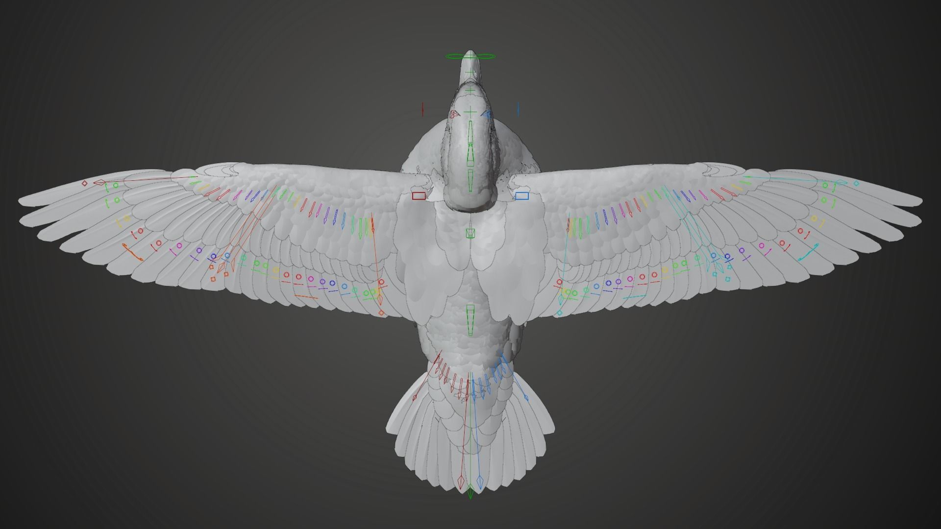 Mandarin Duck Female Animated VFX Grace 3D model_15