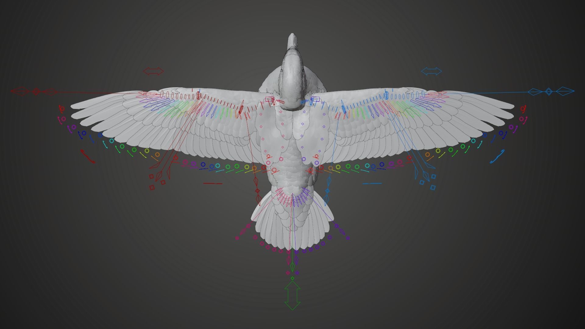 Mandarin Duck Female Animated VFX Grace 3D model_16