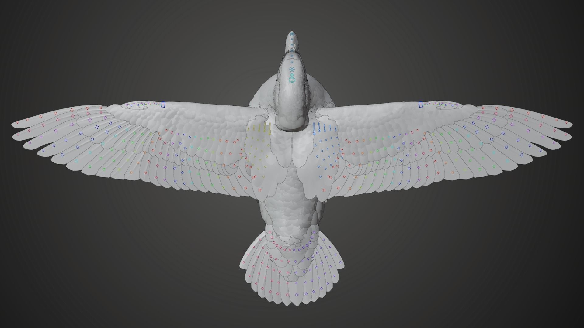 Mandarin Duck Female Animated VFX Grace 3D model_10