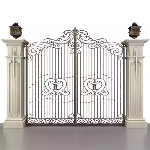 Iron gate set 05 3D model