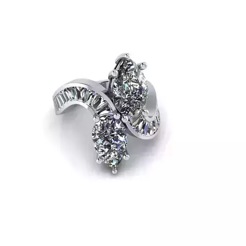 Pear Precious Decoration Diamond Ring