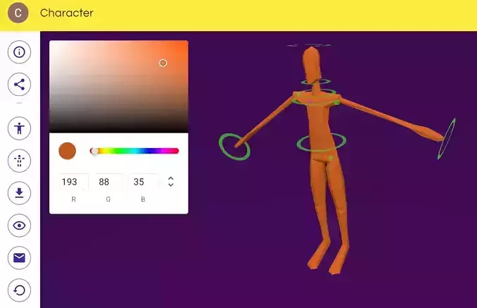 Human 3-D character Free low-poly