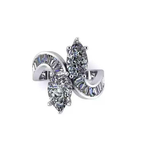 Hammes Pear Diamond Ring