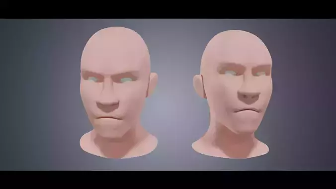 Base Head 02 Free low-poly 3D model