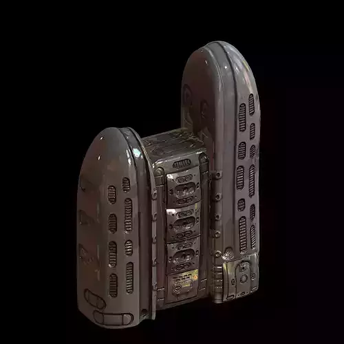 sci fi building 3d model scifi Low-poly Low-poly 3D model 