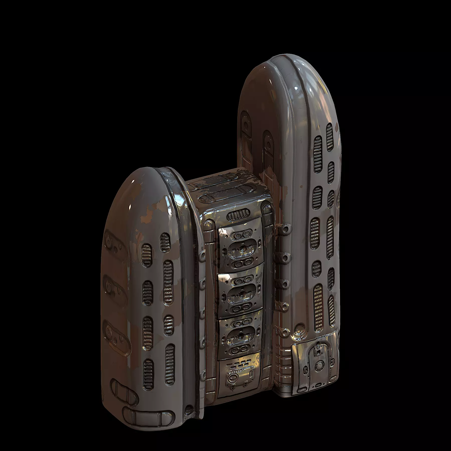 sci fi building 3d model scifi Low-poly Low-poly 3D model  Low-poly 3D model_0