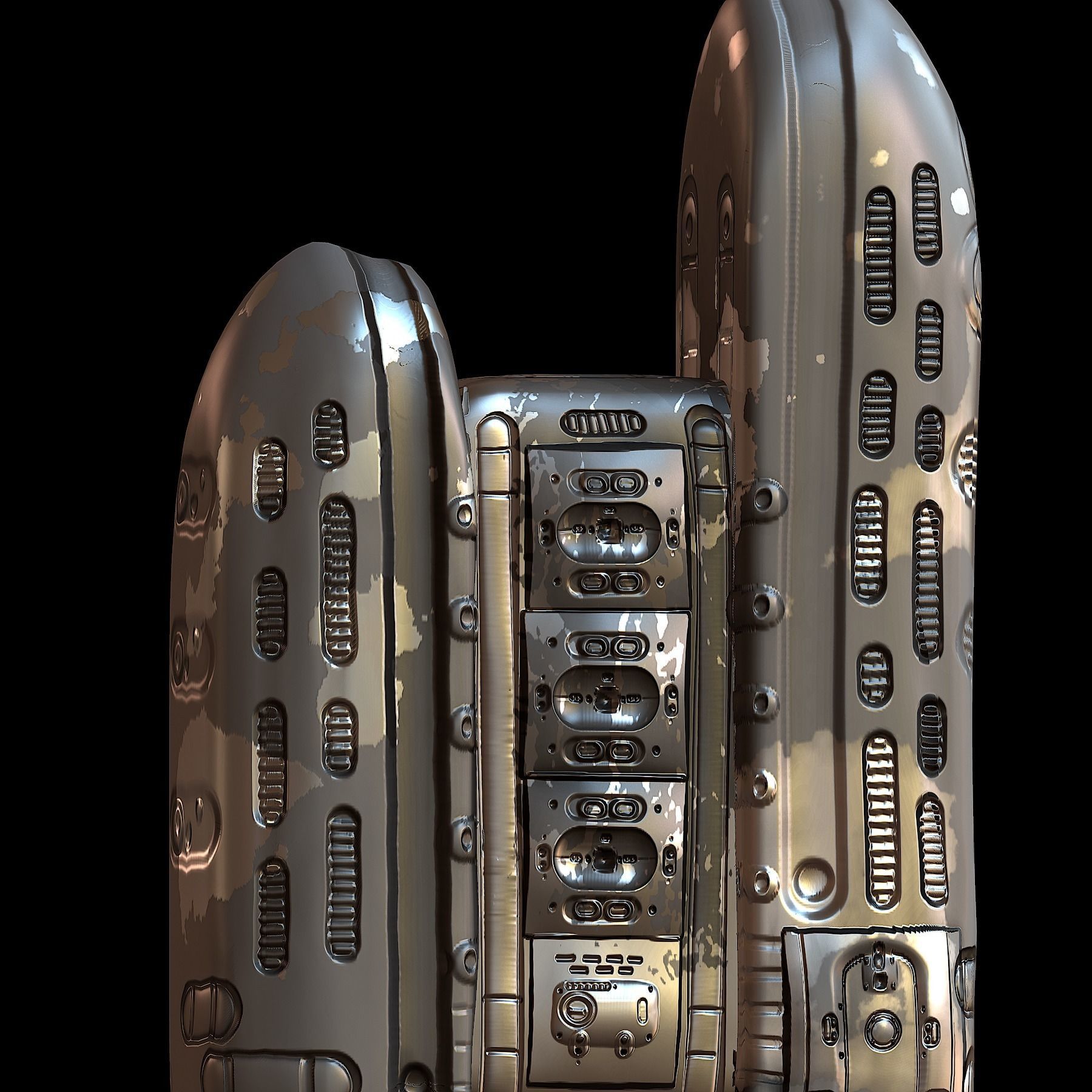 sci fi building 3d model scifi Low-poly Low-poly 3D model  Low-poly 3D model_5