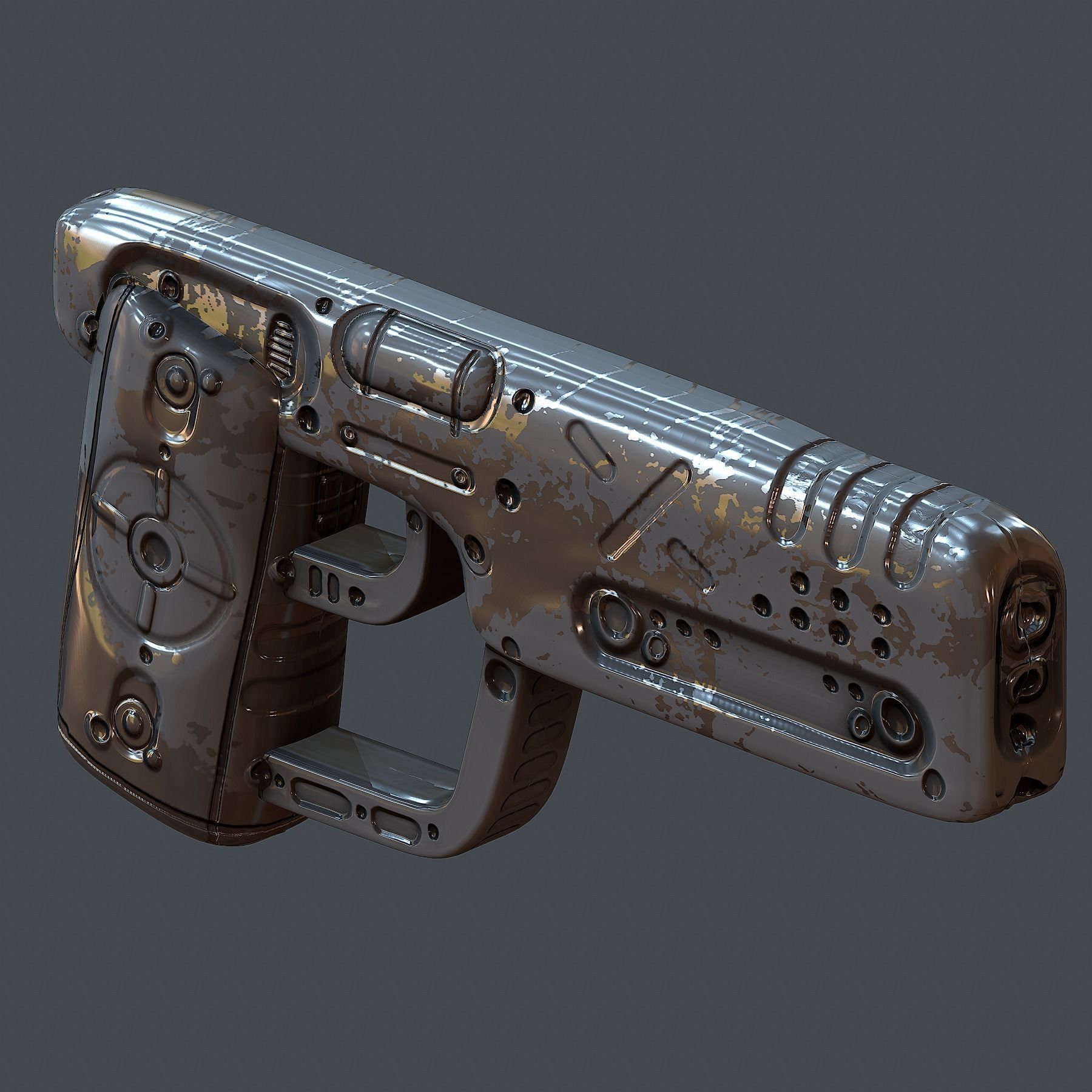 Gun scifi 3d model scifi Low-poly Low-poly 3D model Low-poly Low-poly 3D model_2