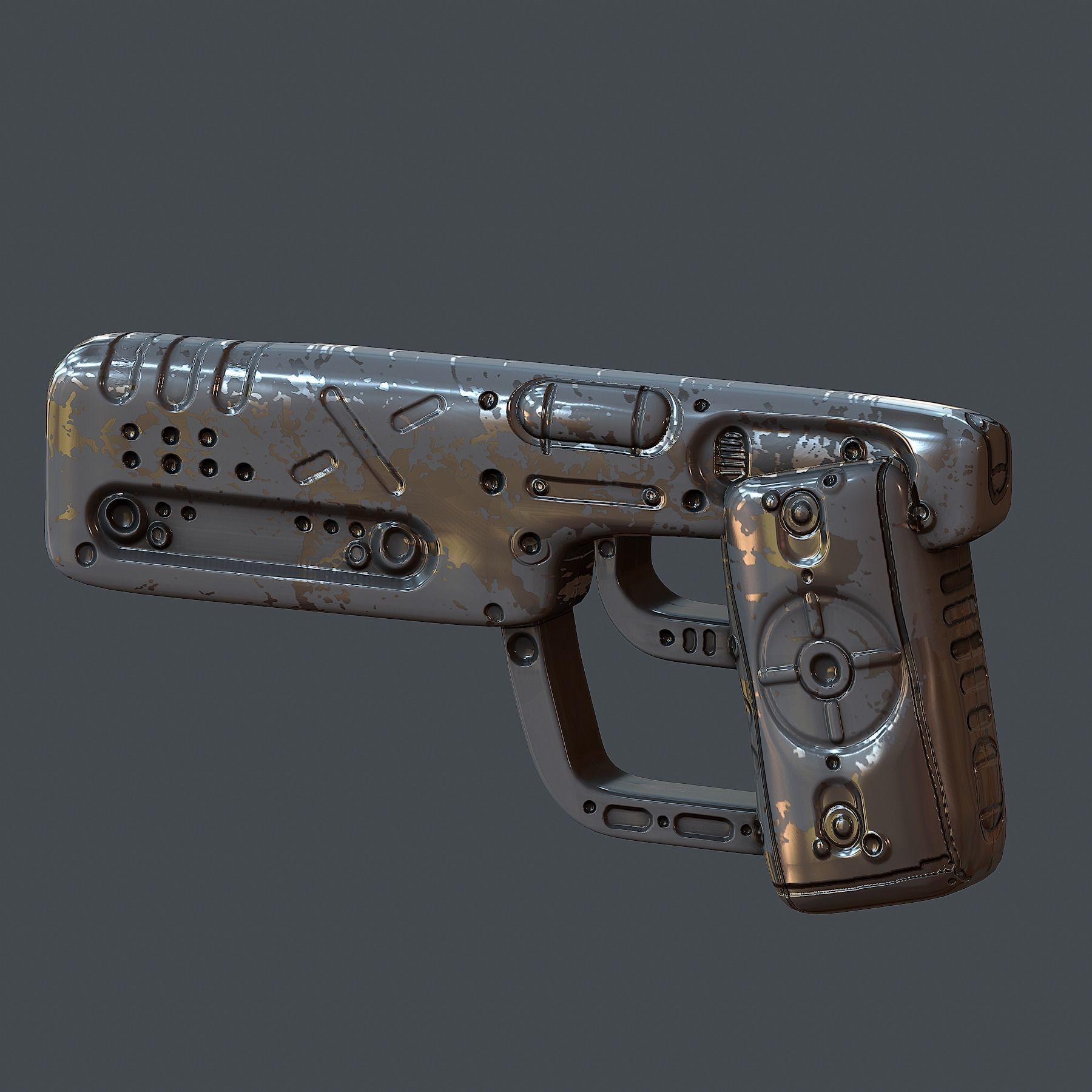 Gun scifi 3d model scifi Low-poly Low-poly 3D model Low-poly Low-poly 3D model_5
