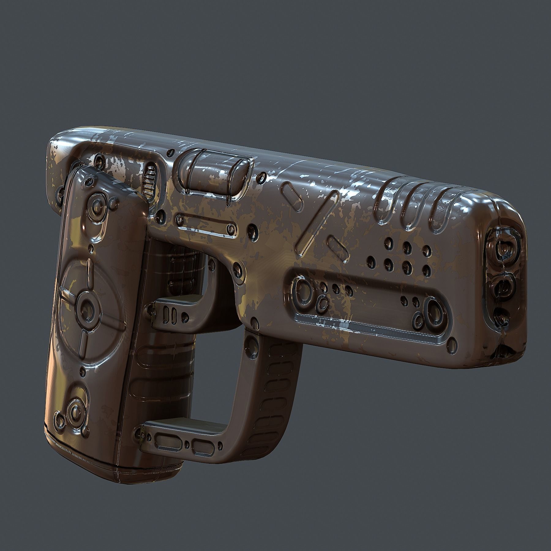 Gun scifi 3d model scifi Low-poly Low-poly 3D model Low-poly Low-poly 3D model_1