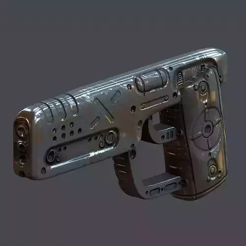 Gun scifi 3d model scifi Low-poly Low-poly 3D model Low-poly 