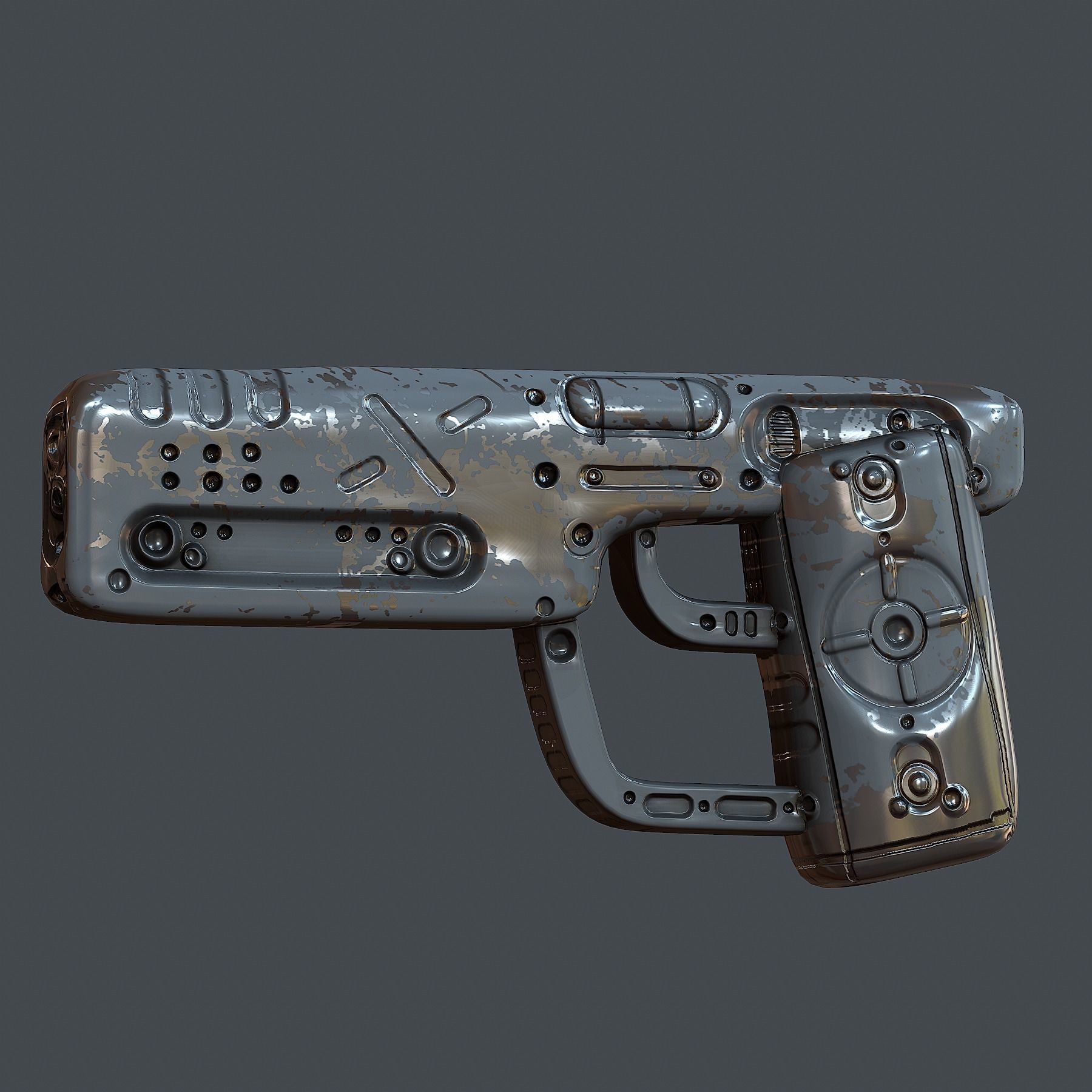 Gun scifi 3d model scifi Low-poly Low-poly 3D model Low-poly Low-poly 3D model_8