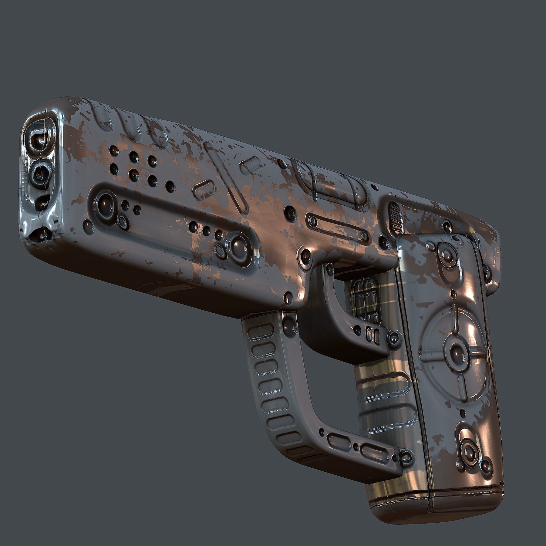 Gun scifi 3d model scifi Low-poly Low-poly 3D model Low-poly Low-poly 3D model_4