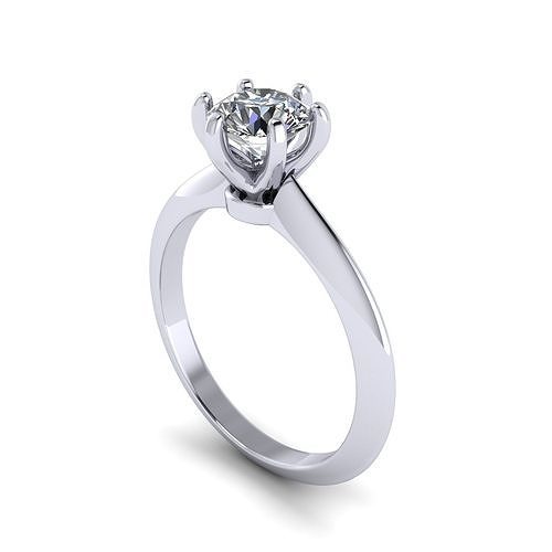 Solitarie Diamond Ring F35 3D print model