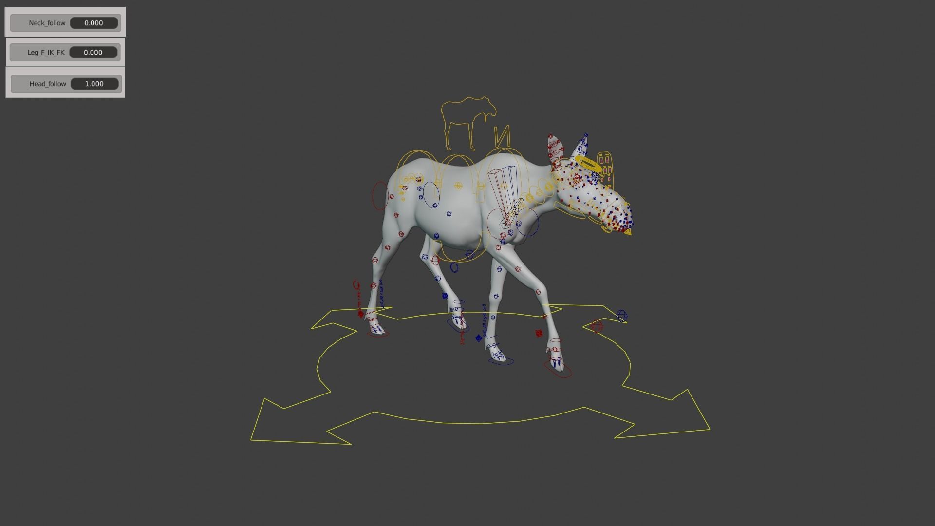 Moose Female Animated VFX Grace 3D model_15