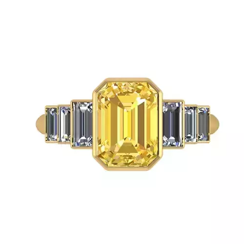 Emerald Cut Hammes Ring