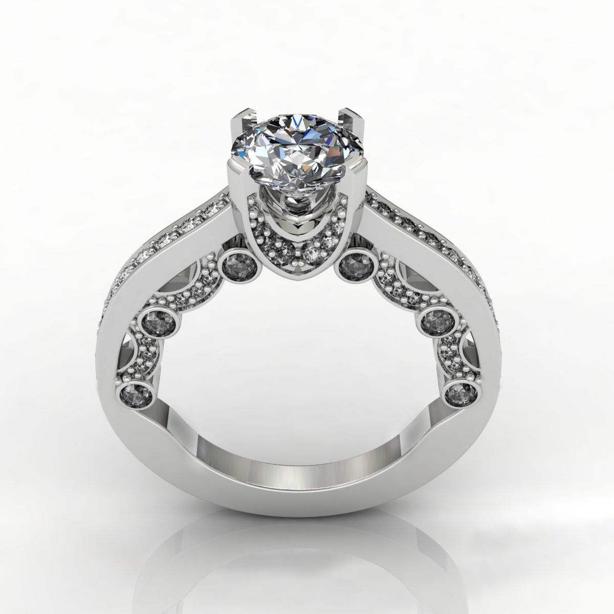 Earragio Four Prong 3D print model_1