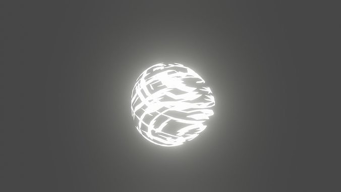 Crystal ball Low-poly 3D model