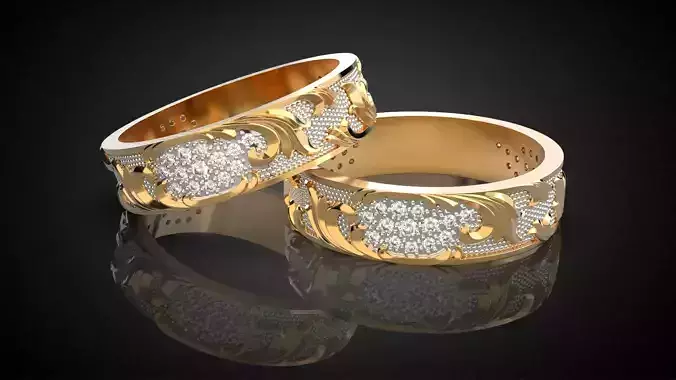 Wedding ring Golden Ratio R17 3D print model