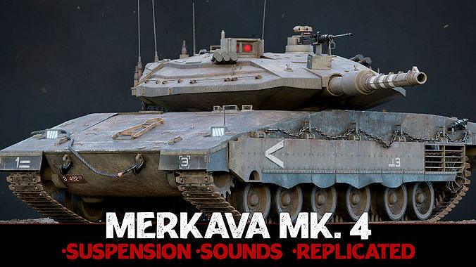 Merkava Mk 4 - Advanced Tank Blueprint UE4 Low-poly 3D model