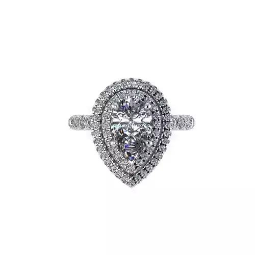 Hammes Pear Diamond Ring