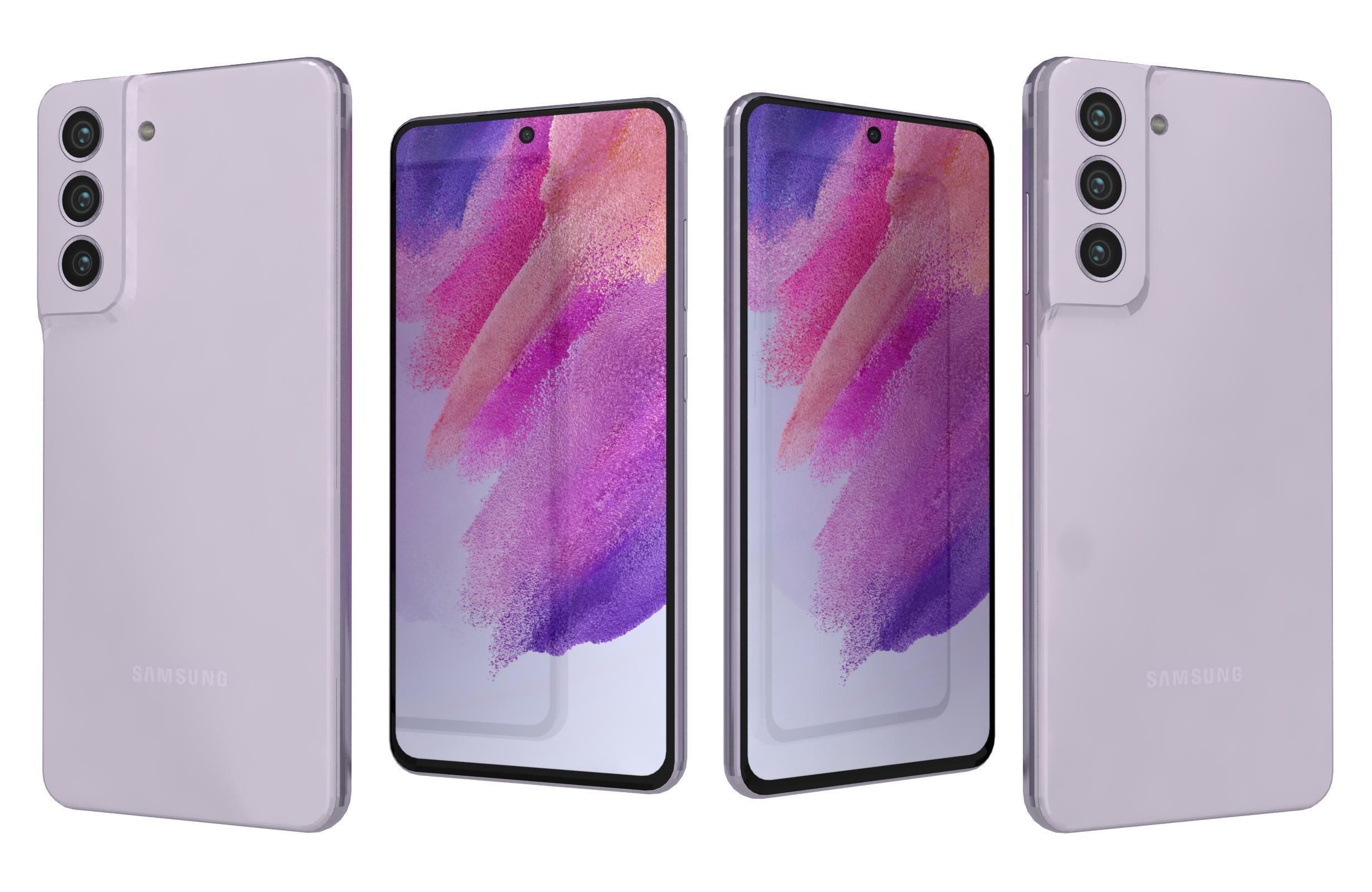 Samsung Galaxy S21 FE 5G Lavender 3D model_3
