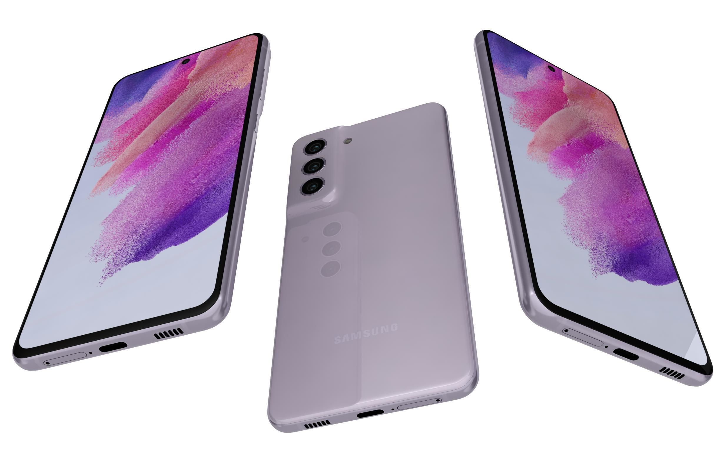 Samsung Galaxy S21 FE 5G Lavender 3D model_1