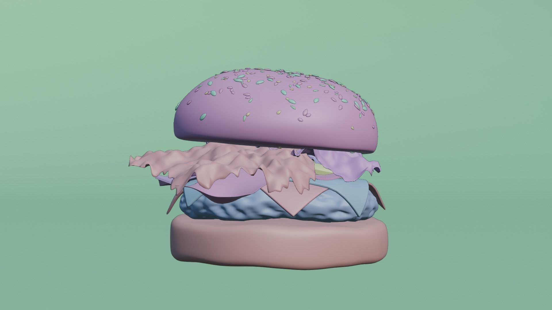 Hamburger 3D model_1