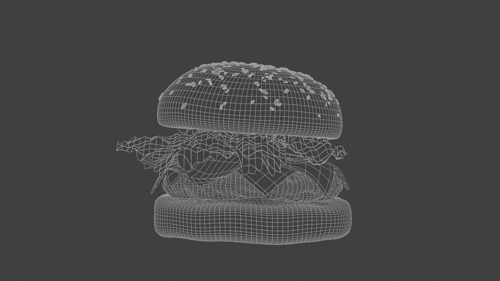 Hamburger 3D model_2