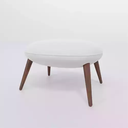 Swoon Ottoman Low-poly 3D model