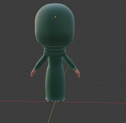 character cartoon in hijab 3D model_3